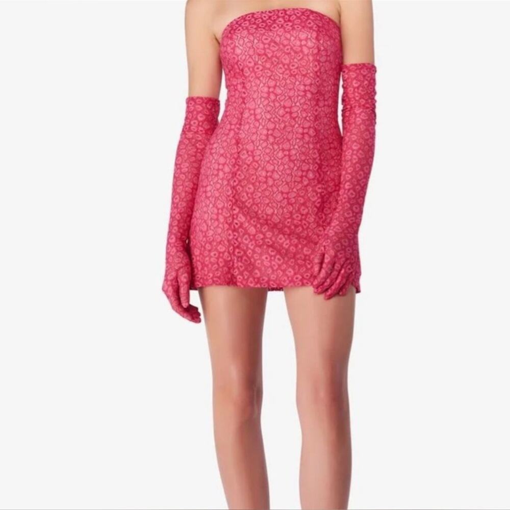 Miscreants Cupid Strapless Mini Dress With Gloves US L / UK 12 NWOT